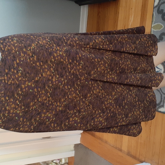 Axcess by Liz Claiborne Drapey A-line skirt in rich shades of brown Size 10 - Picture 3 of 5